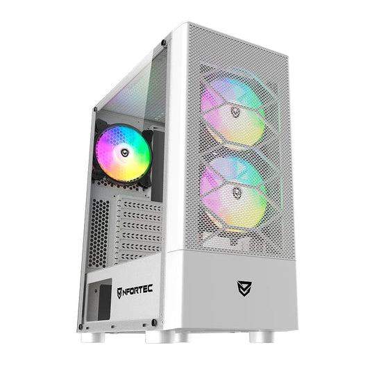 Nfortec Caelum RGB Torre ATX con Frontal Mallado Cristal Templado