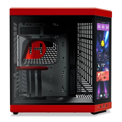 Hyte Y70 Touch Infinite Mid Tower EATX con Pantalla Doble Cristal Templado USB-C Roja