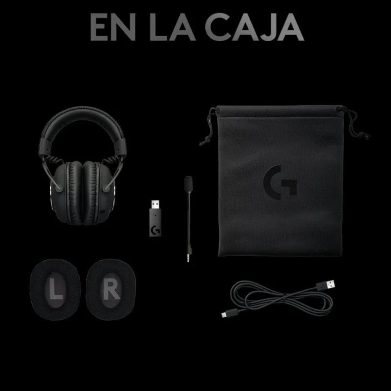 Logitech G Pro X Auriculares Gaming Inalámbricos Lightspeed Negros