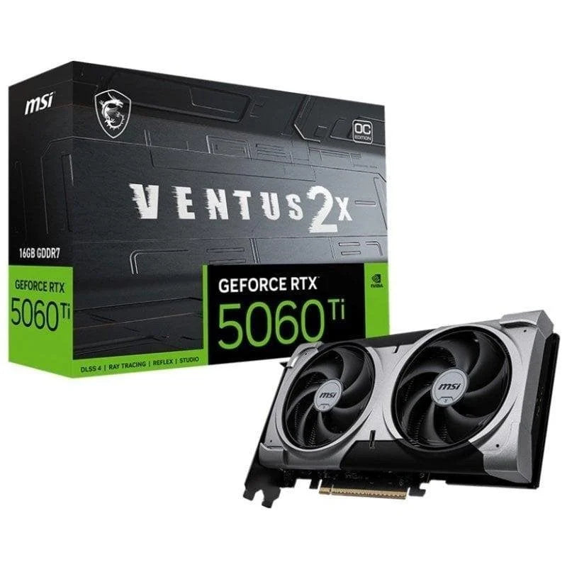 MSI GeForce RTX 5060 Ti 16GB VENTUS 2X OC PLUS GDDR7 Reflex 2 AI DLSS4