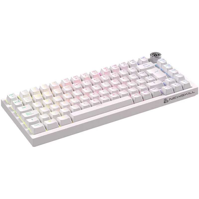 Newskill Pyros PRO Teclado Gaming Inalámbrico Mecánico 75% Hotswap Blanco
