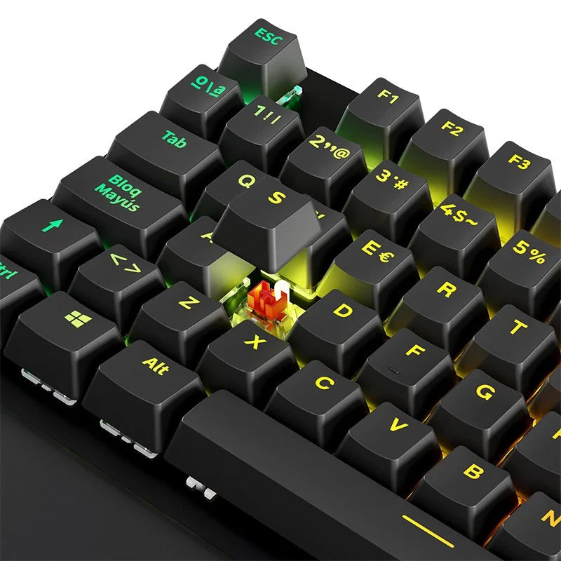 Newskill Serike V2 Teclado Gaming Mecánico RGB Negro NewSwitch Red