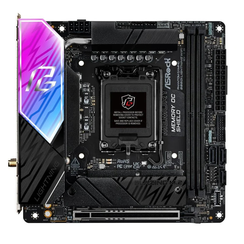 Asrock B860 Mini ITX LGA 1851 Phantom Gaming Lightning DDR4