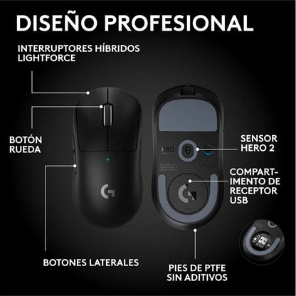 Logitech Pro X Superlight 2 SE Inalámbrico 44000 DPI 5 Botones
