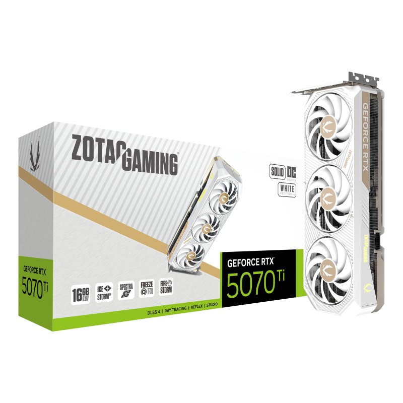 Zotac GAMING GeForce RTX 5070 Ti 16GB GDDR7 SOLID CORE OC triple ventilador
